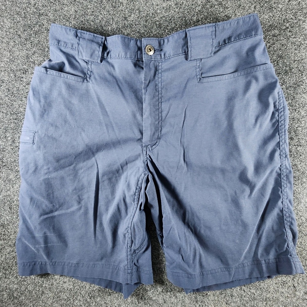 Duluth Trading Co Mens Blue Nylon Spandex Stretch 9 Inch Inseam Shorts Size L